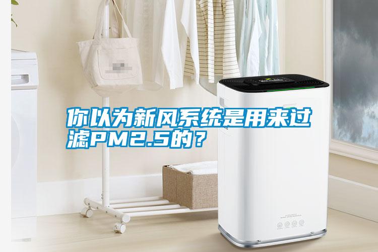 你以為新風(fēng)系統(tǒng)是用來過濾PM2.5的？