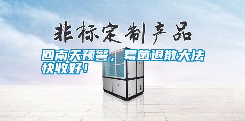 回南天預(yù)警，霉菌退散大法快收好！