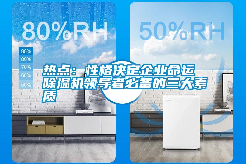 熱點：性格決定企業(yè)命運 除濕機領導者必備的三大素質