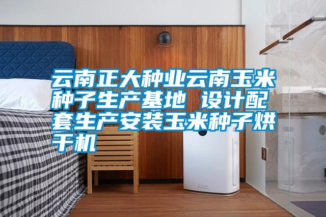 云南正大種業(yè)云南玉米種子生產(chǎn)基地 設計配套生產(chǎn)安裝玉米種子烘干機