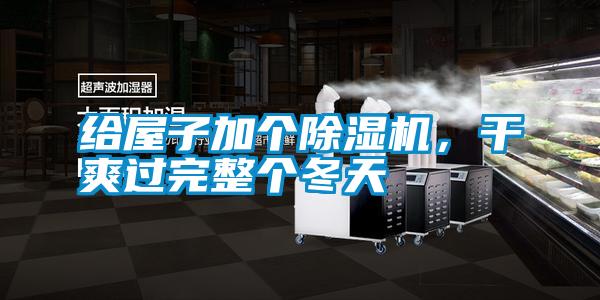 給屋子加個除濕機，干爽過完整個冬天