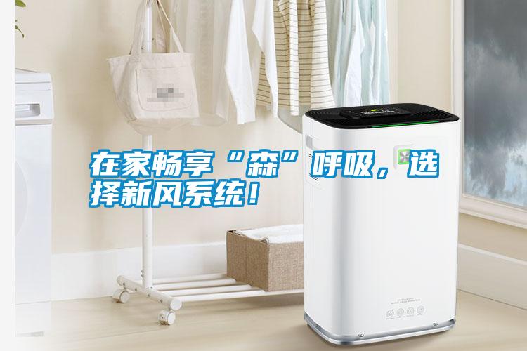 在家暢享“森”呼吸，選擇新風系統(tǒng)！