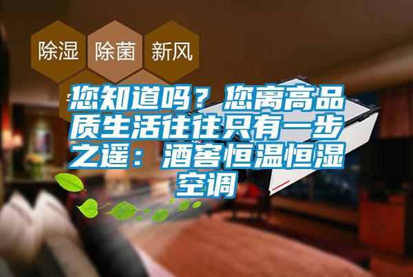 您知道嗎？您離高品質(zhì)生活往往只有一步之遙：酒窖恒溫恒濕空調(diào)