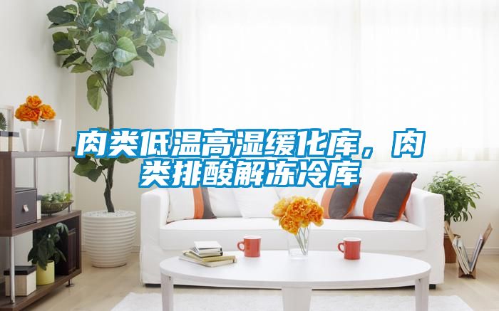 肉類低溫高濕緩化庫，肉類排酸解凍冷庫