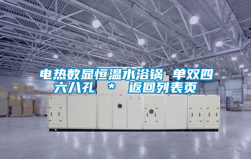 電熱數(shù)顯恒溫水浴鍋 單雙四六八孔 ＊ 返回列表頁(yè)